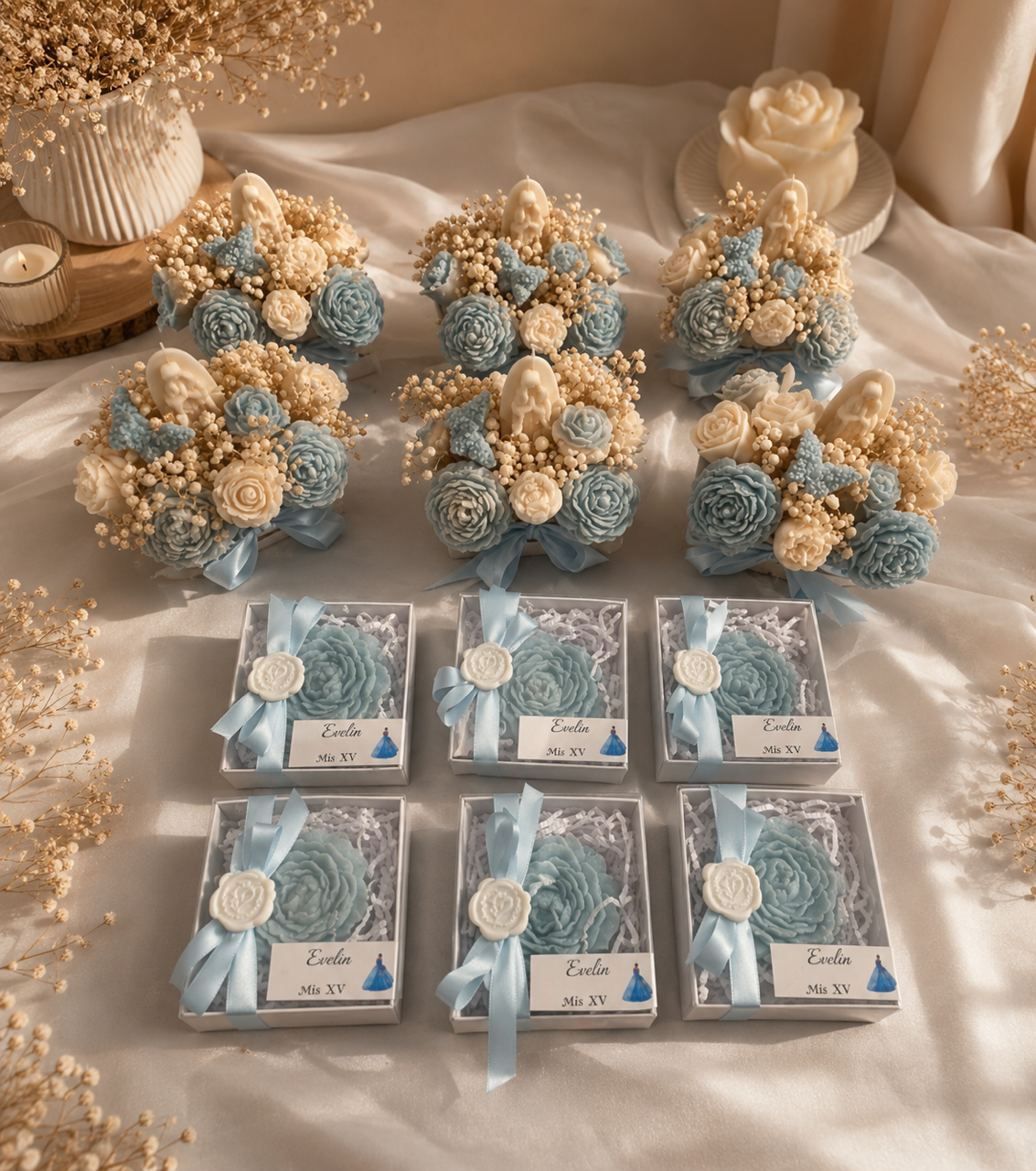 Quinceañera Candle Bouquet Set / Set de Velas para XV Años — Florece