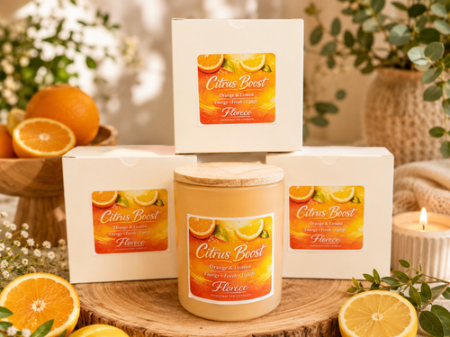 Citrus Boost Therapeutic Candle / Vela Terapéutica Citrus Boost — Florece