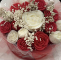 Red & White Rose Candle Bouquet / Ramo de Velas Rosas Rojas y Blancas — Florece