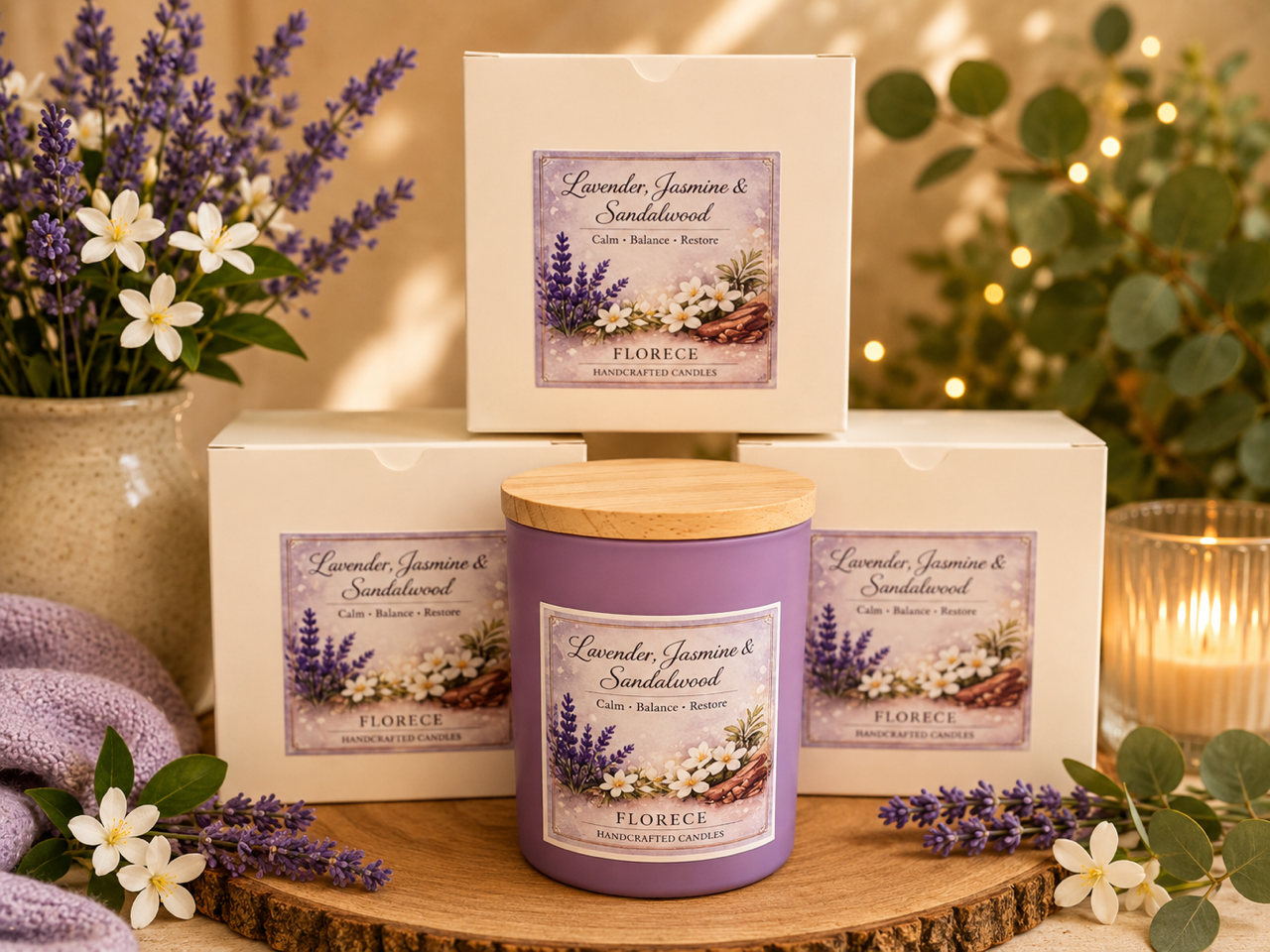 Calm & Relax Therapeutic Candle / Vela Terapéutica Calm & Relax — Florece