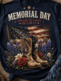 Memorial Day Tee — Cowboy Boots & Flowers