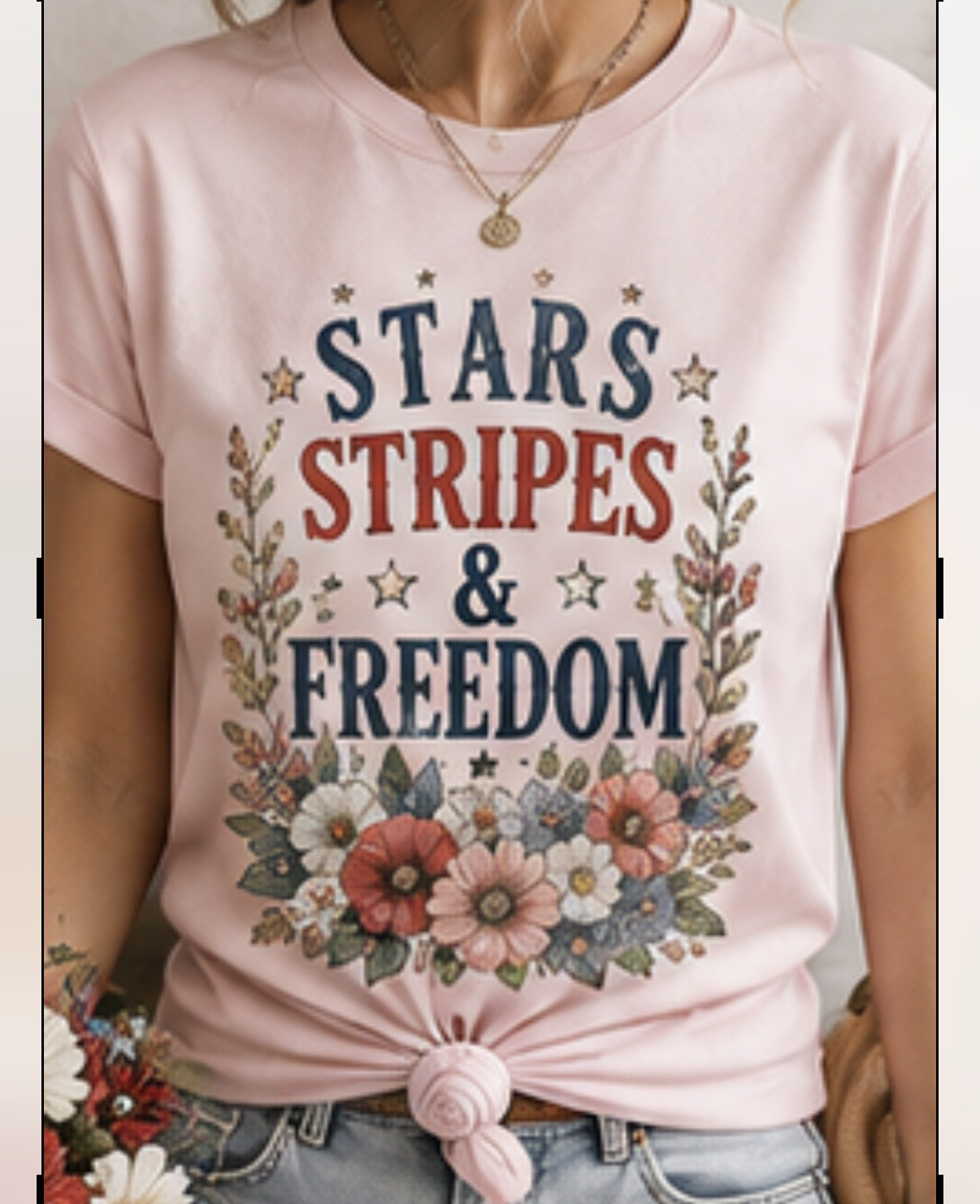 Stars Stripes & Freedom — Camiseta Memorial Day