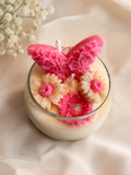 Vela Mariposa Baby Shower — Rosa